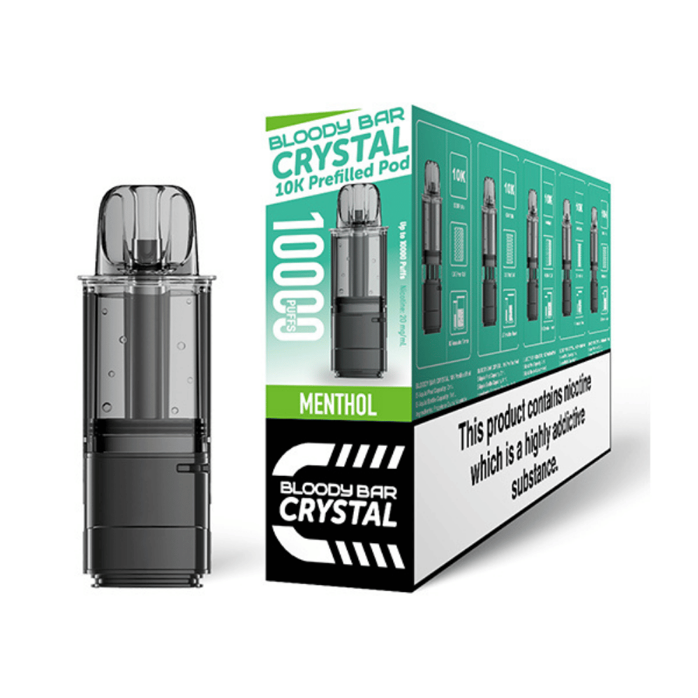 Bloody Bar Crystal 10K Menthol prefilled pod vape kit
