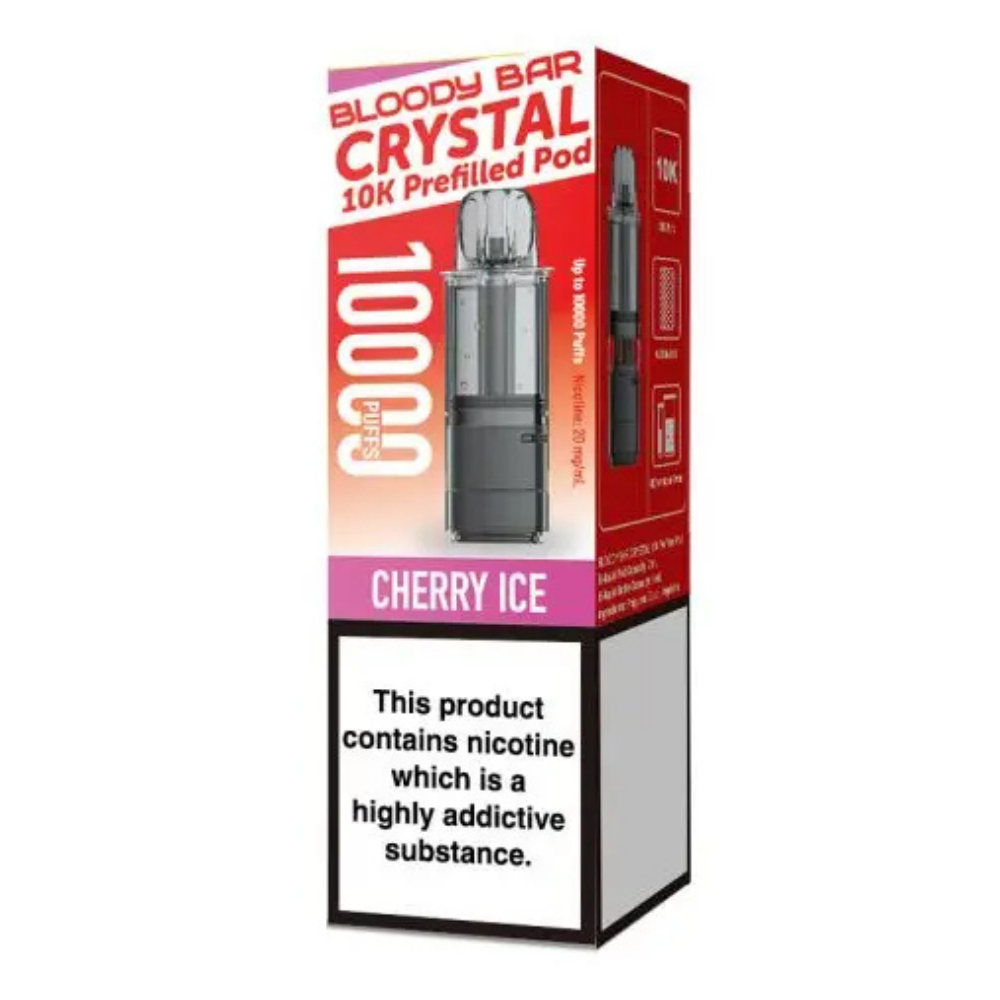 Bloody Bar Crystal 10K Cherry Ice prefilled pod vape kit