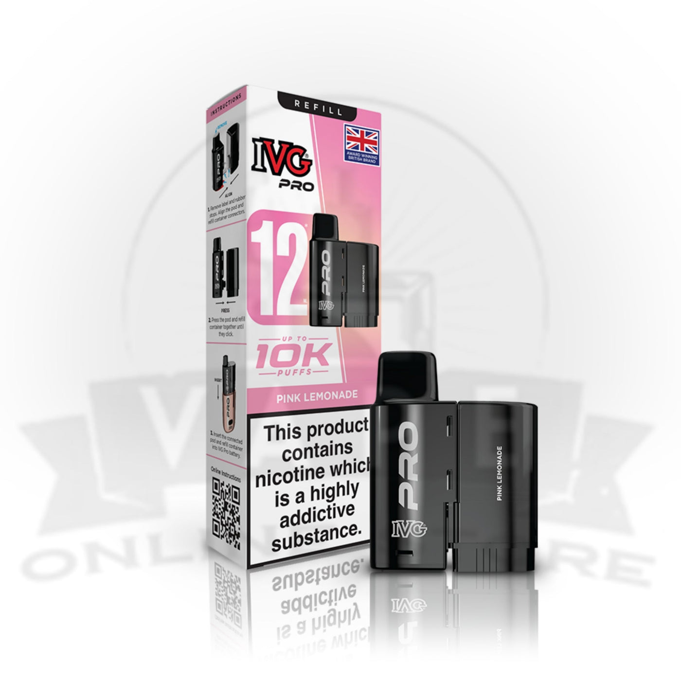 IVG Pro 12 Pink Lemonade prefilled pod vape kit