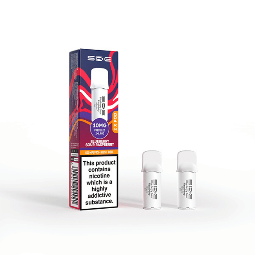 SKE Crystal Pro 600 Blueberry Sour Raspberry prefilled pod vape kit