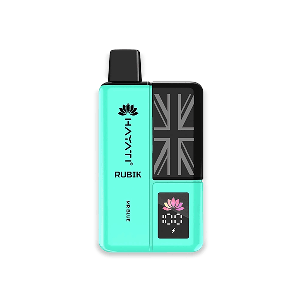 Hayati Rubik 7000 Puffs Mr Blue compact blue raspberry ice rechargeable pod kit