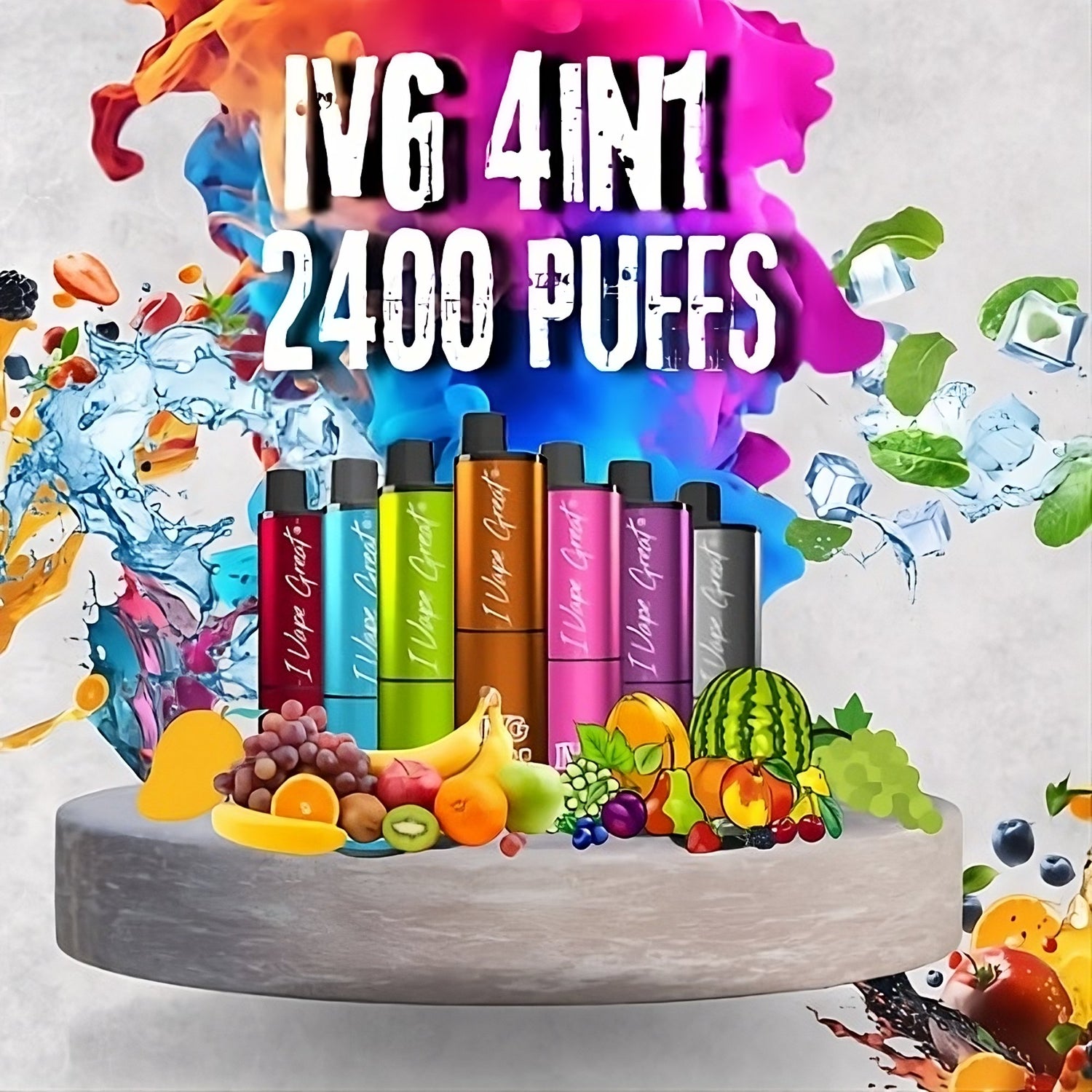 IVG 2400 4-in-1 Disposable Vape Kit - 20+ flavours