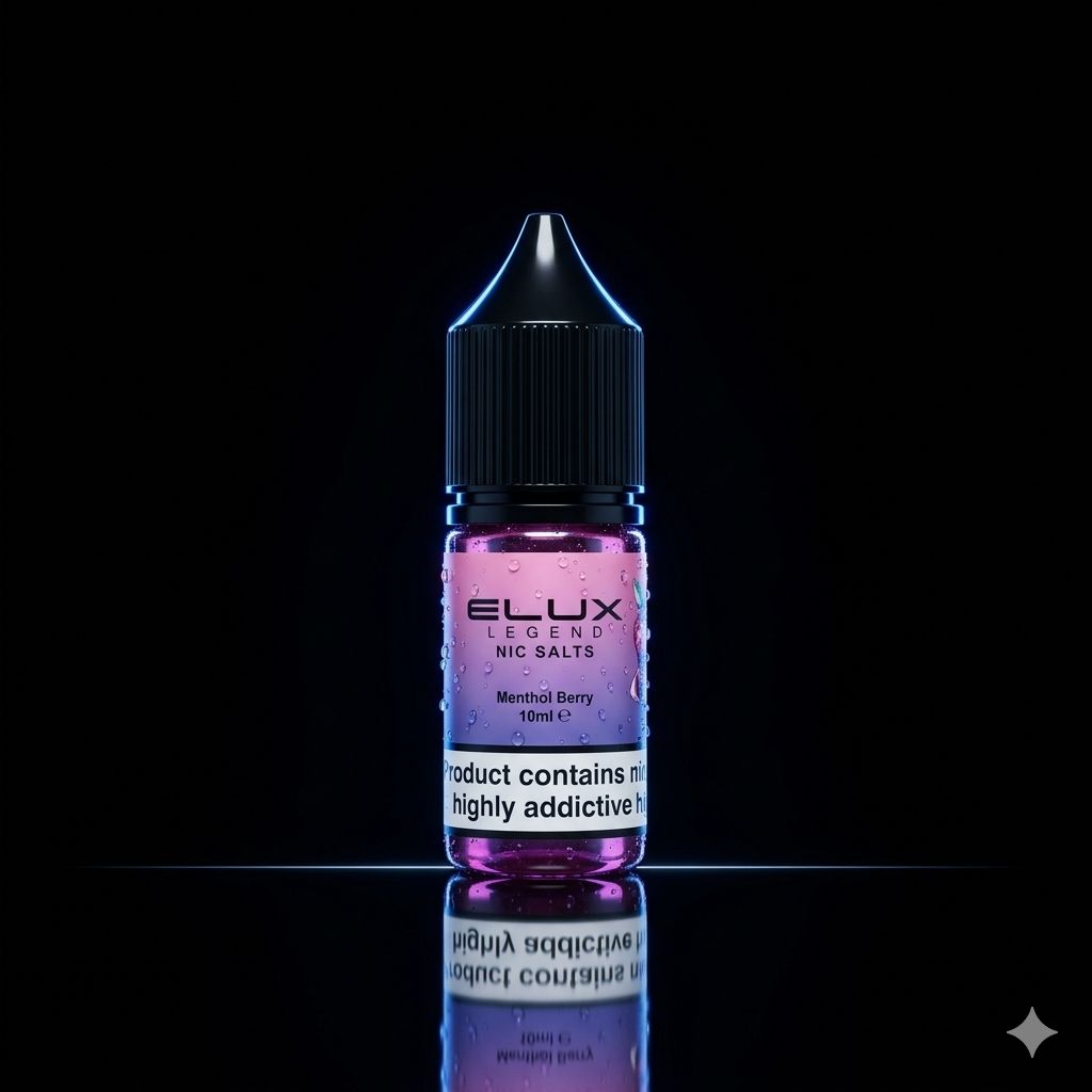 Elux Legend Nic Salt e-liquid range — 60 flavours in 10 mg and 20 mg strengths for UK pod kits and refillables