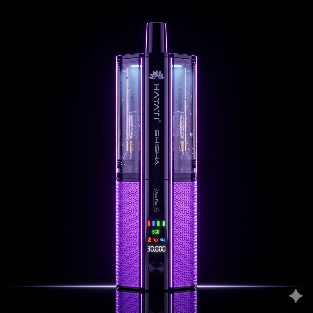 Hayati Pro Ultra Plus Shisha 30,000 puff disposable vape — premium shisha-style flavour profiles, UK MHRA notified