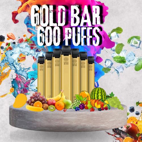 Gold Bar 600 Disposable Vape - 30+ Flavours