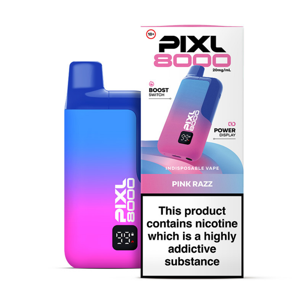 PIXL 8000 Pink Razz prefilled pod vape kit