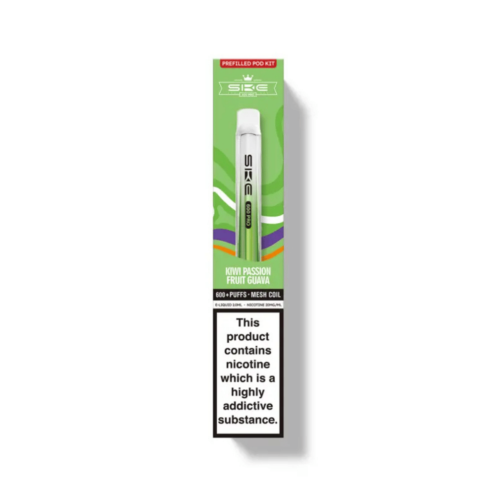 SKE Crystal Pro 600 Kiwi Passionfruit Guava prefilled pod vape kit