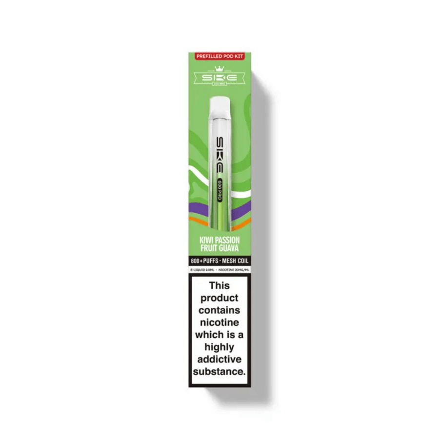 SKE Crystal Pro 600 Kiwi Passionfruit Guava prefilled pod vape kit