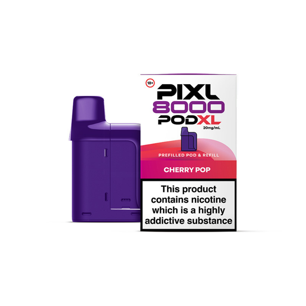 PIXL 8000 Cherry Pop prefilled pod vape kit