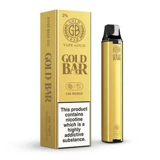 Gold Bar 24K Mango 600 Puffs - Vape 7 Store