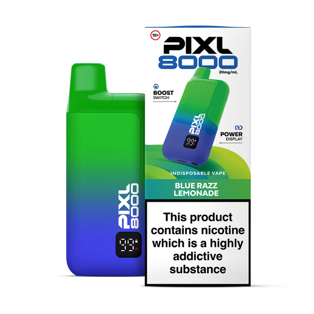 PIXL 8000 Blue Razz Lemonade prefilled pod vape kit