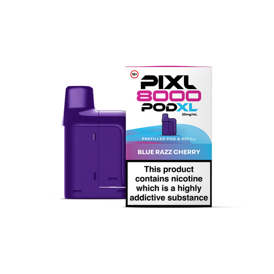 PIXL 8000 Blue Razz Cherry prefilled pod vape kit