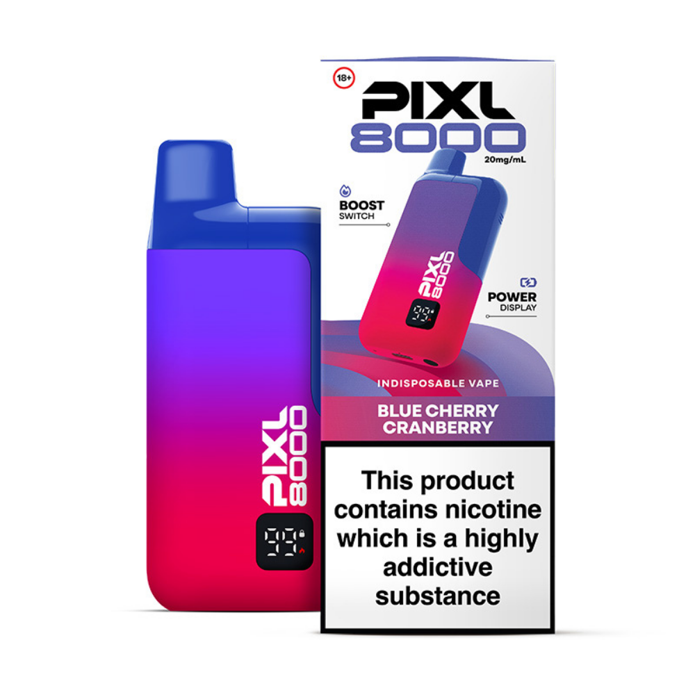 PIXL 8000 Blue Cherry Cranberry prefilled pod vape kit