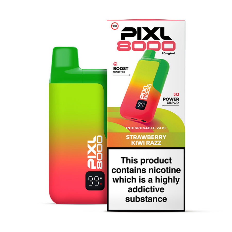 PIXL 8000 Strawberry Kiwi Razz prefilled pod vape kit