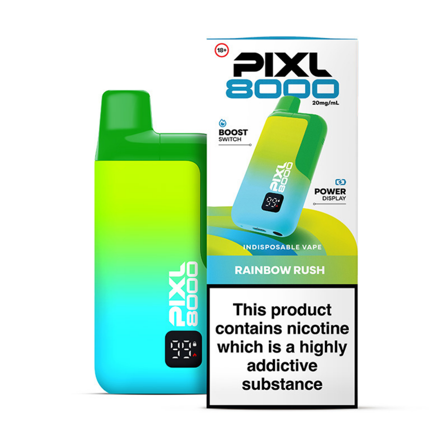 PIXL 8000 Rainbow Rush prefilled pod vape kit