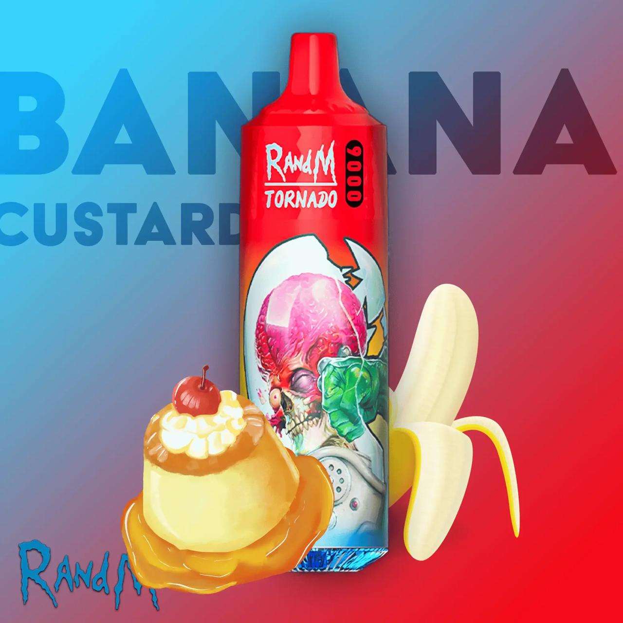 R&M 9000 Puffs Banana Custard - Vape 7 Store