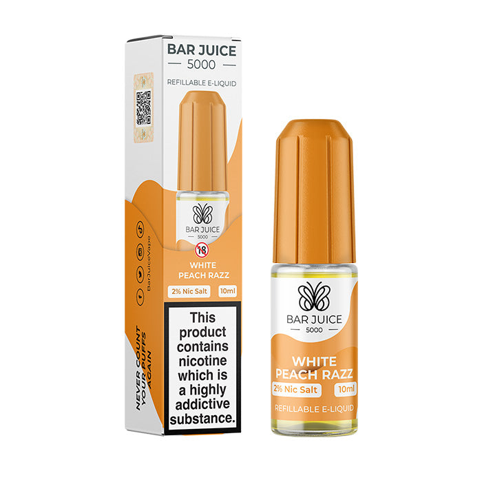 Bar Juice 5000 White Peach Razz Nicotine nic salt e-liquid
