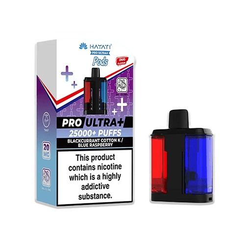 Hayati 25K Refill Pod Blackcurrant Cotton K Blue Raspberry dual replacement pod