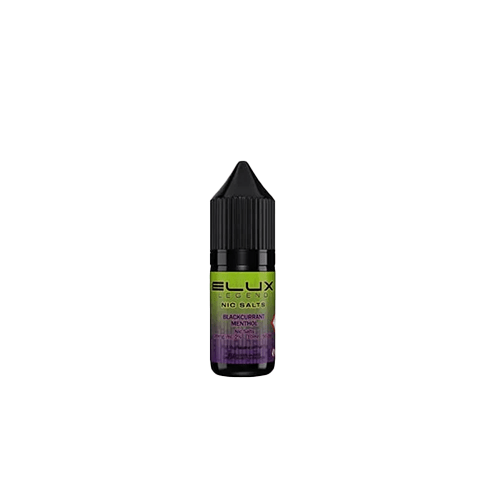 Elux Nic Salt Blackcurrant Menthol 10ml 20mg e-liquid dark blackcurrant cold menthol