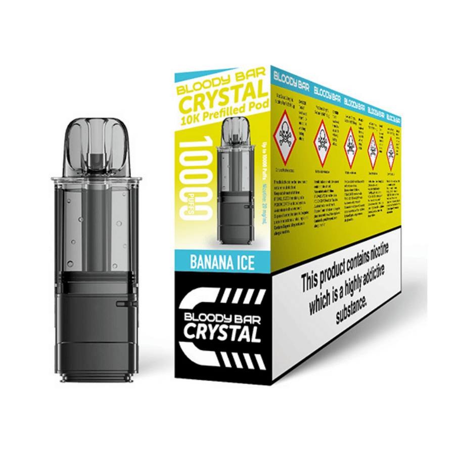 Bloody Bar Crystal 10K Banana Ice prefilled pod vape kit