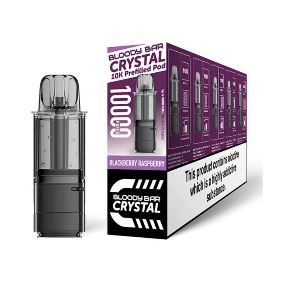 Bloody Bar Crystal 10K Blackberry Raspberry prefilled pod vape kit