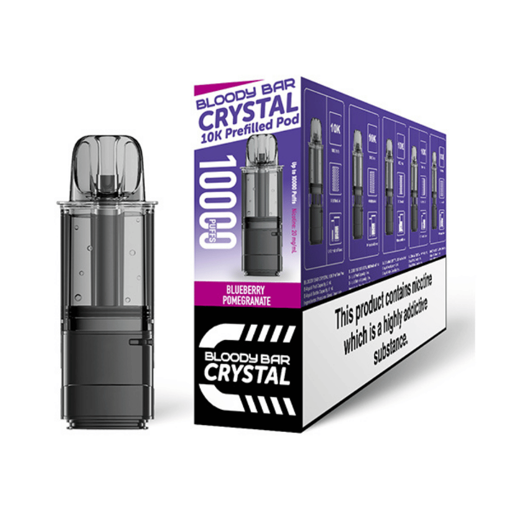 Bloody Bar Crystal 10K Blueberry Pomegranate prefilled pod vape kit