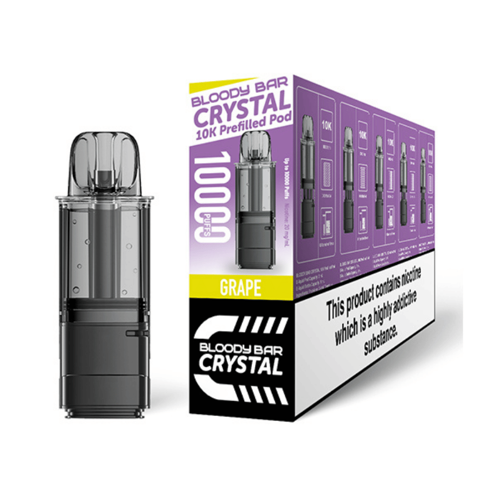 Bloody Bar Crystal 10K Grape prefilled pod vape kit
