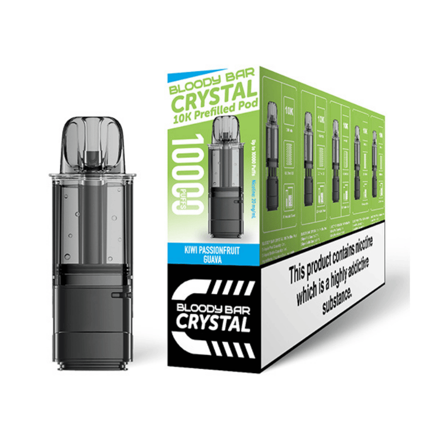 Bloody Bar Crystal 10K Kiwi Passionfruit Guava prefilled pod vape kit