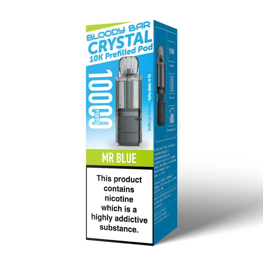 Bloody Bar Crystal 10K Mr Blue prefilled pod vape kit