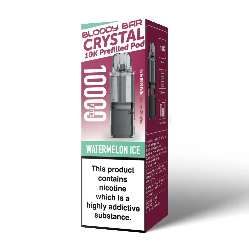 Bloody Bar Crystal 10K Watermelon Ice prefilled pod vape kit