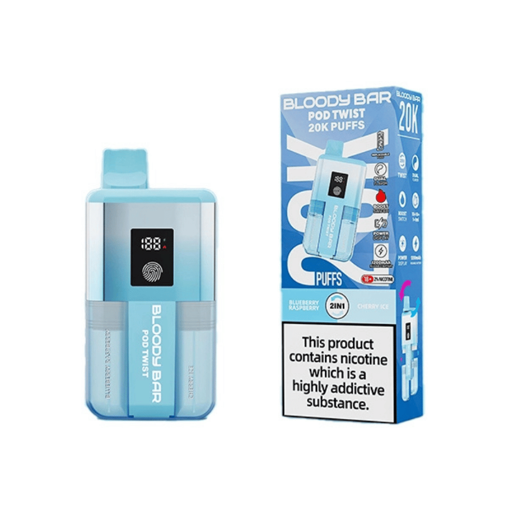 Bloody Bar 20K Pod Twist Blueberry Raspberry Cherry Ice prefilled pod vape kit