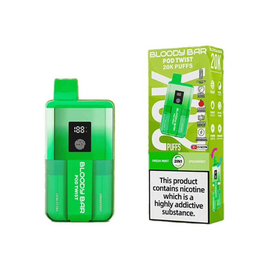 Bloody Bar 20K Pod Twist Fresh Mint Spearmint prefilled pod vape kit