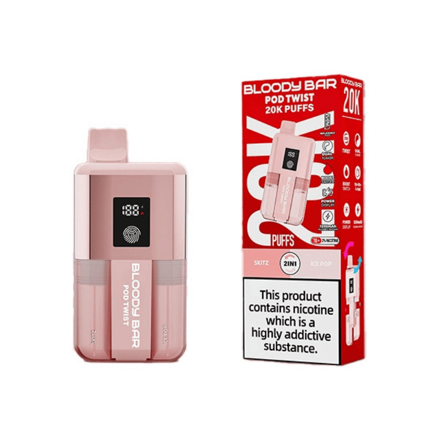 Bloody Bar 20K Pod Twist Skitz Ice Pop prefilled pod vape kit