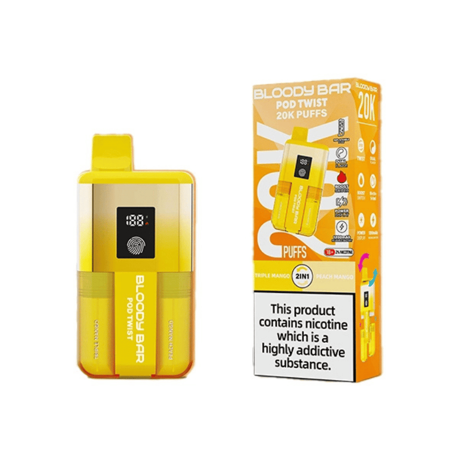 Bloody Bar 20K Pod Twist Triple Mango Peach Mango prefilled pod vape kit