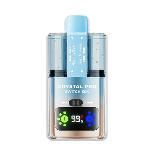 Crystal Pro Switch 30K Double Blue Razz Gummy Bear same flavour both pods kit