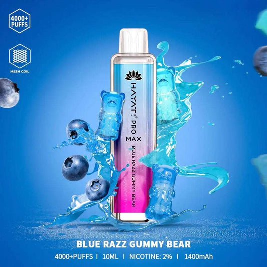 Hayati pro max Blue Razz Gummy Bear 4000 Puffs - Vape 7 Store