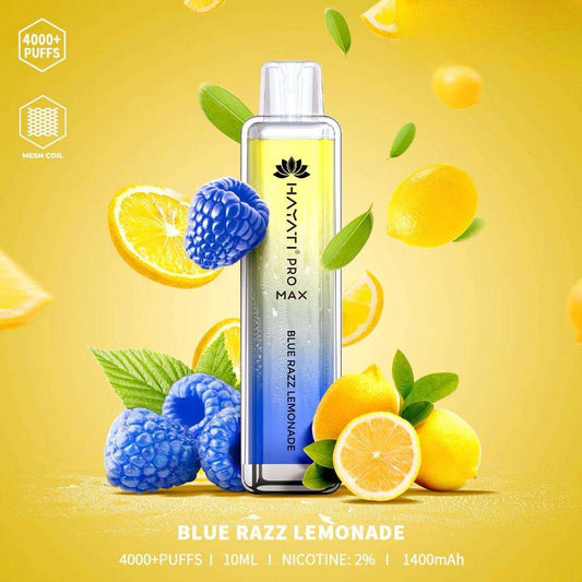 Hayati pro max Blue Razz Lemonade 4000 Puffs - Vape 7 Store