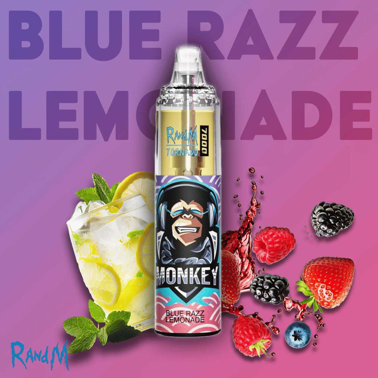 R&M 7000 Puffs Blue Razz Lemonade  - Vape 7 Store