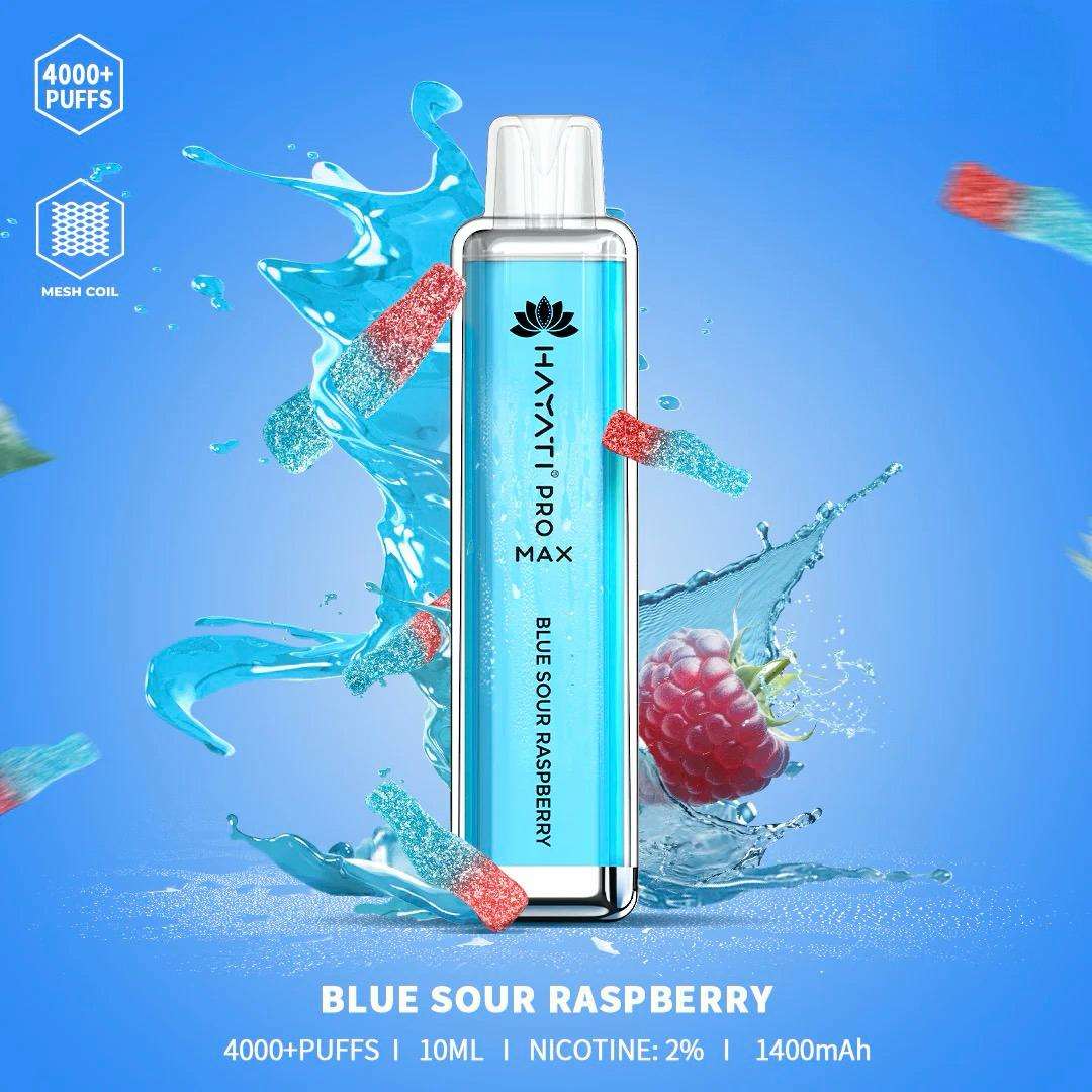 Hayati pro max Blue Sour Raspberry 4000 Puffs - Vape 7 Store