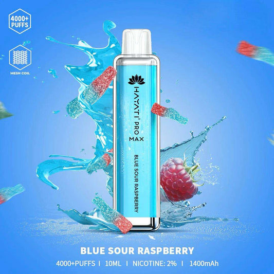 Hayati pro max Blue Sour Raspberry 4000 Puffs - Vape 7 Store