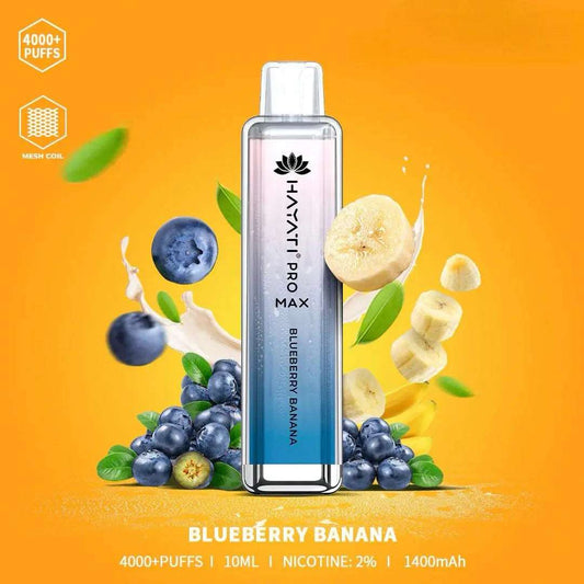 Hayati pro max Blueberry Banana 4000 Puffs - Vape 7 Store