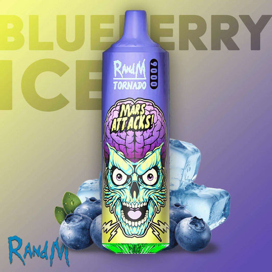 R&M Tornado Blueberry Ice 9000 Puffs - Vape 7 Store