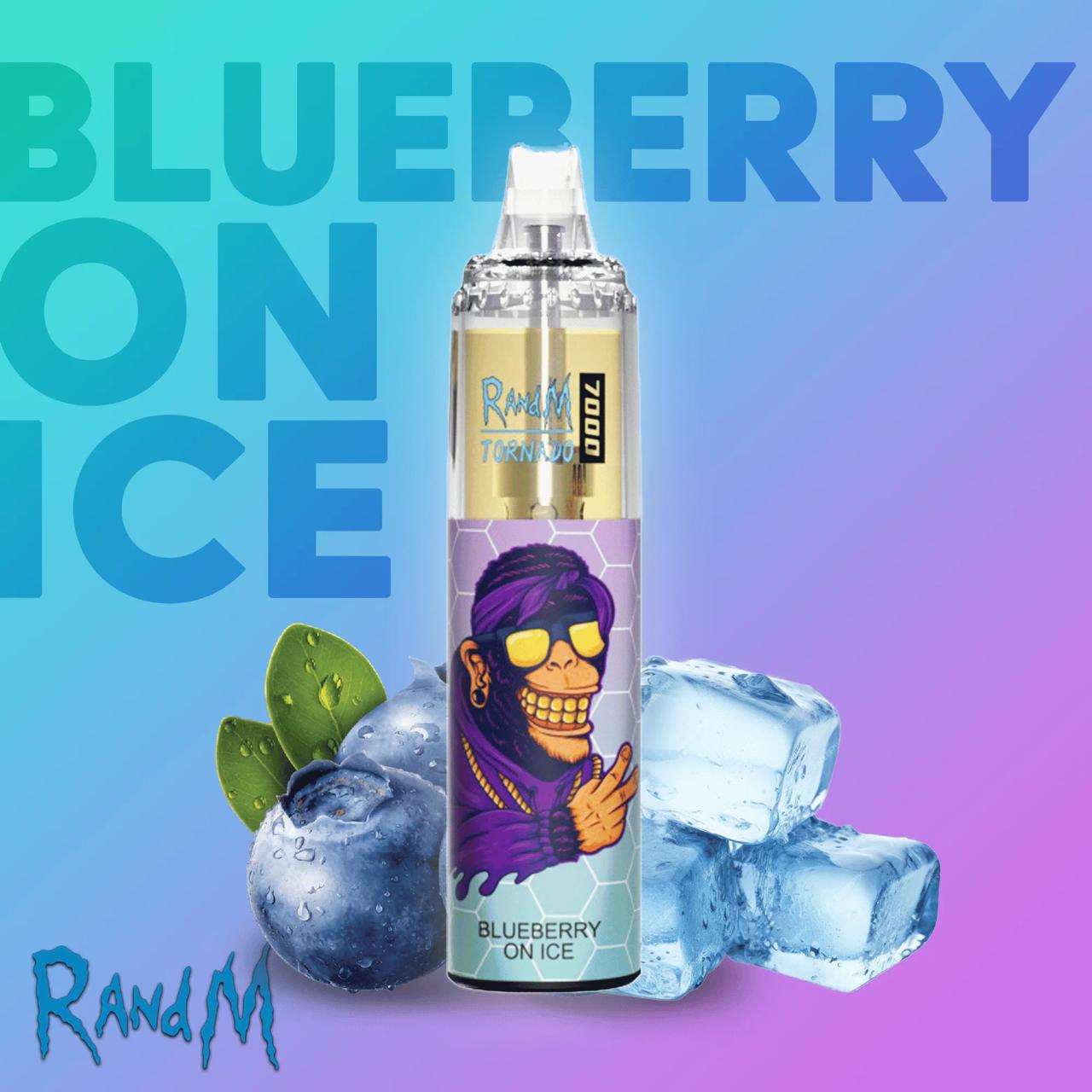 R&M 7000 Puffs Blueberry On Ice  - Vape 7 Store