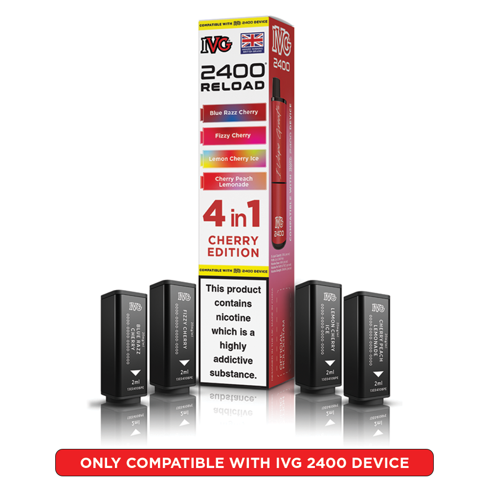 IVG 2400 Cherry Edition prefilled pod vape kit