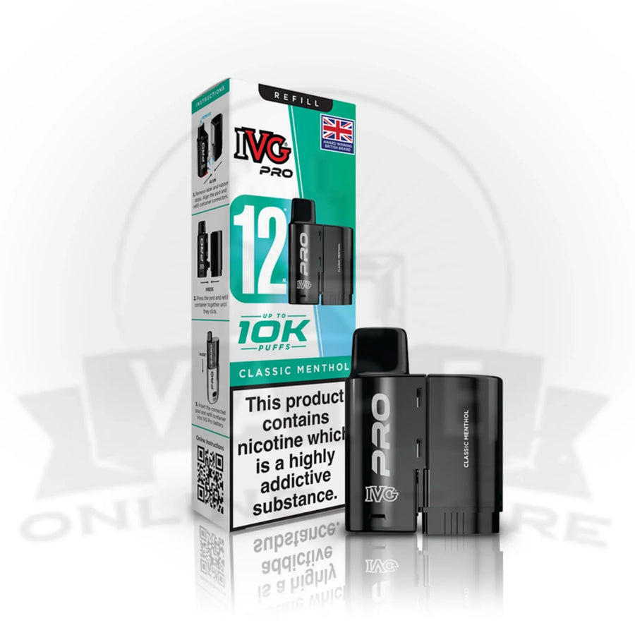 IVG Pro 12 Classic Menthol prefilled pod vape kit