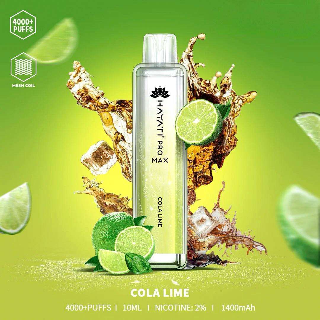 Hayati pro max Cola Lime 4000 Puffs - Vape 7 Store