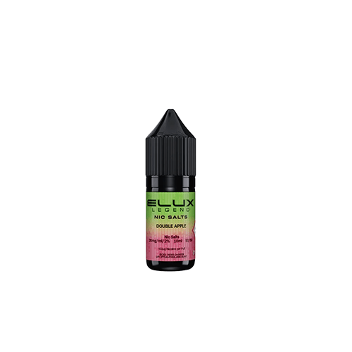 Elux Legend Nic Salt Double Apple 10ml 20mg e-liquid bottle red green apple shisha