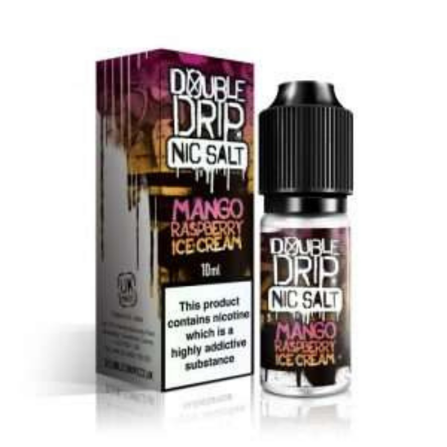 Double Drip Nic Salt Mango Raspberry Ice Cream UK