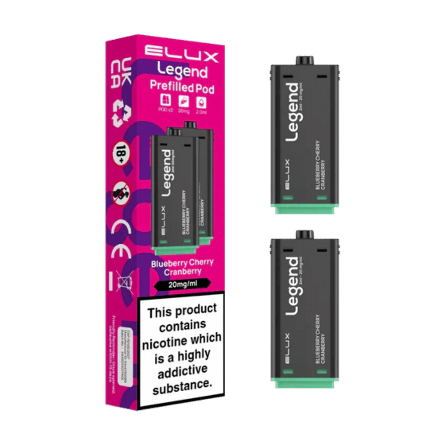 Elux Legend 1500 Blueberry Cherry Cranberry prefilled pod vape kit
