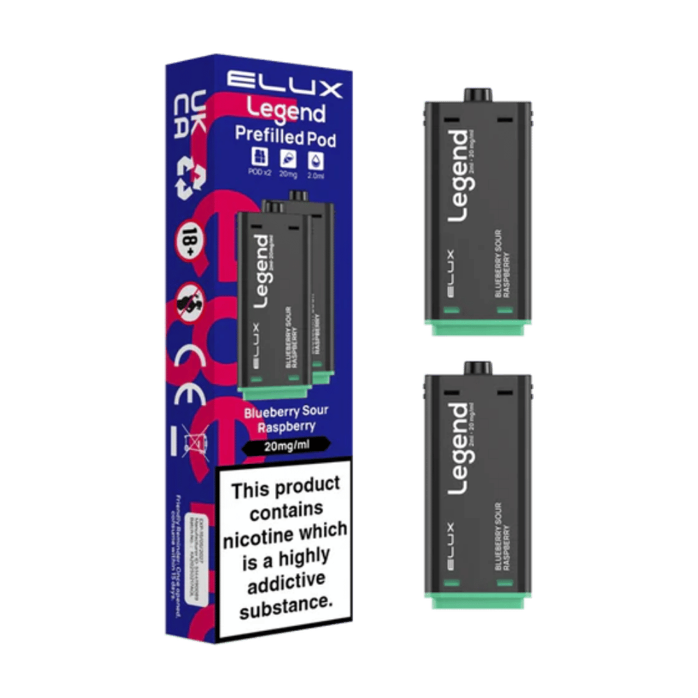 Elux Legend 1500 Blueberry Sour Raspberry prefilled pod vape kit